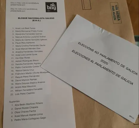sobre de votaci&oacute;n